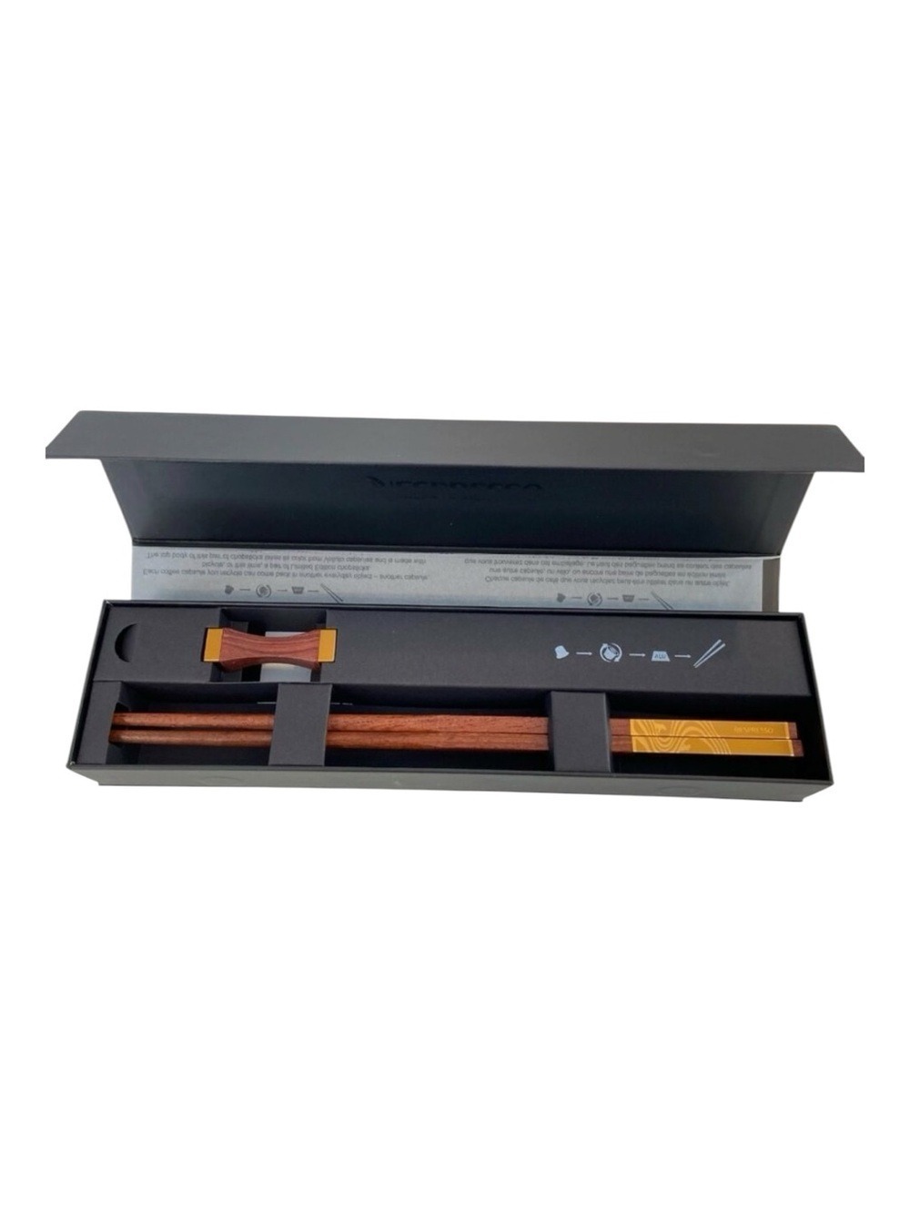Nespresso Limited Edition Chopsticks Gift Set Holder Box Rare Collectible NWB